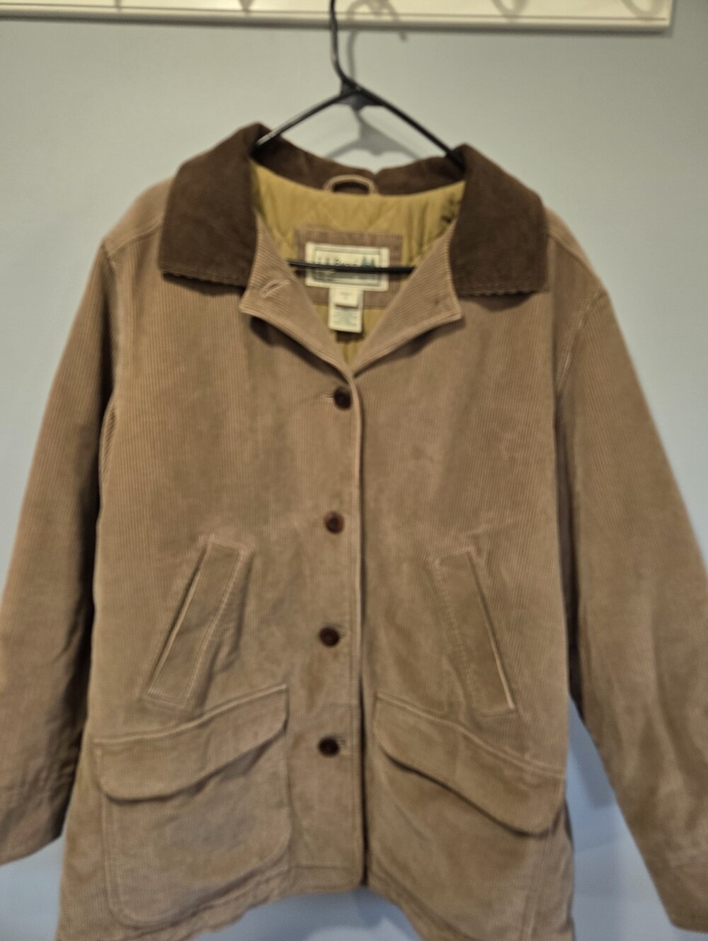 L.L Bean Vintage Corduroy   Coat Womens 1x